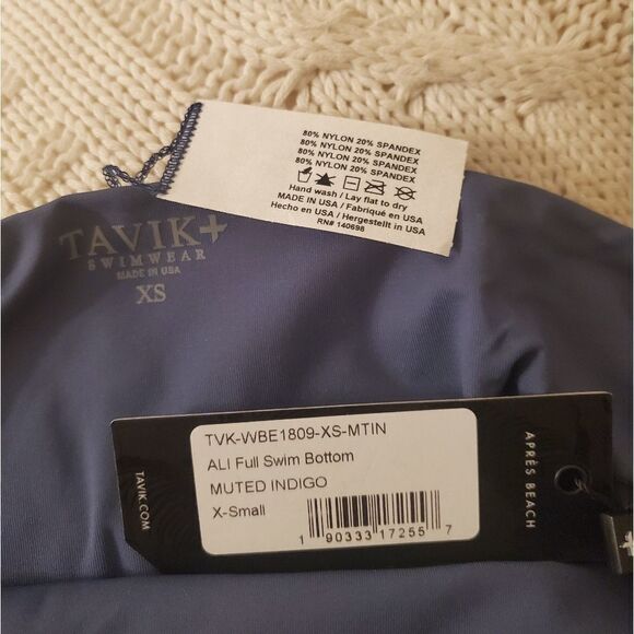 Tavik Ali Hipster Full Coverage Bikini Bottoms size XS in Muted Indigo - Picture 11 of 11